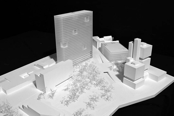 Perspektive von Norden: Links der Wildbergstraße: Realisierungsteil, rechts: Ideenteil. Foto: Gerhard Stocker. © Stocker, SWA